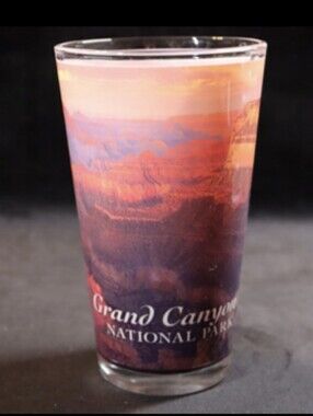Grand Canyon National Park Tumbler Glass Barware Bar 5 ¾“ Tall Beautiful